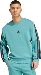 Bluza męska adidas Essentials 3-Stripes Fleece turkusowa JX0701