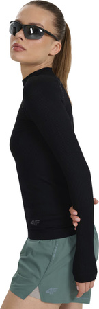 Koszulka damska longsleeve 4F F419 czarna 4FWAW25TFLOF419 20S