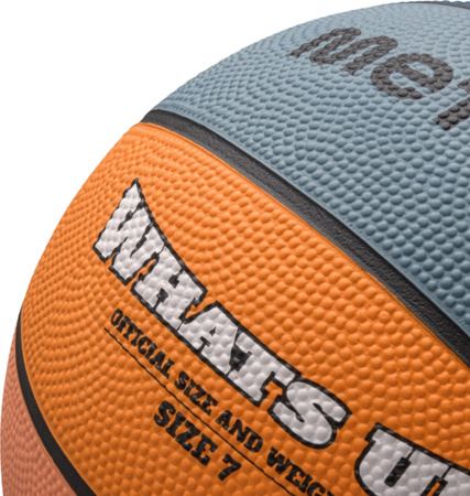 Piłka do koszykówki koszykowa Meteor What's Up morski-pomarańczowa 16802
