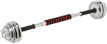 Sztangielki/sztanga w walizce stal chromowana HMS STC21 2x10 KG