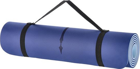 Mata do ćwiczeń jogi yogi fitness TPE HMS YM10 niebieska 182x61x0.8 cm