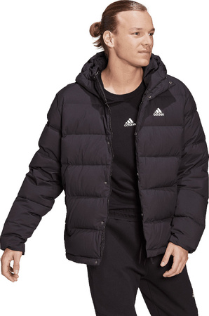 Kurtka męska adidas Helionic Hooded Down czarna HG8751