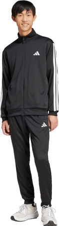 Dres męski adidas Sportswear Basic 3-Stripes French Terry czarny JC5375