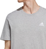 Koszulka męska adidas Essentials Single Jersey Embroidered Small Logo szara IC9288