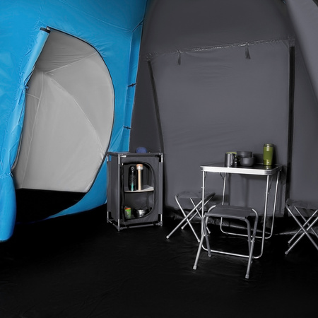 Namiot turystyczny kempingowy Nils Camp Higland NC6031 6 osobowy niebiesko-szary 570x210x200cm