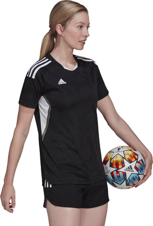 Koszulka damska adidas Condivo 22 Match Day czarno-biała HA3541