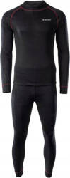 Bielizna termoaktywna męska zestaw bluza spodnie kalesony legginsy Hi-tec Sorin set czarna rozmiar XXL