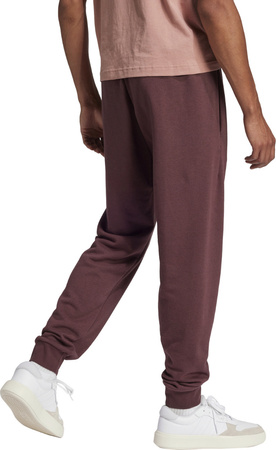 Spodnie męskie adidas Essentials Big Logo French Terry bordowe JE8972