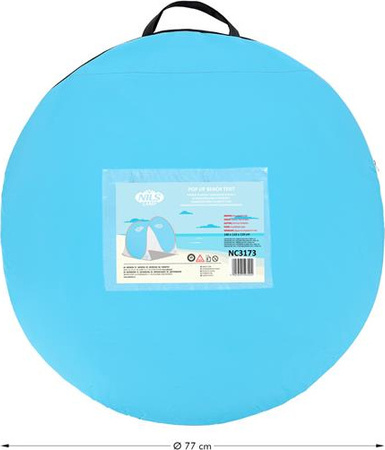 Namiot plażowy samorozkładający podłoga Nils camp nc3173 niebiesko-szary