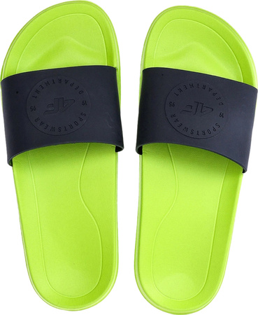 Klapki męskie 4F M47A zielono-czarne 4FMM00FFLIM047A 45S