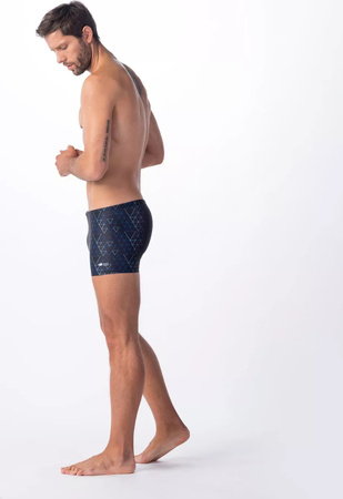 Męskie bokserki kąpielowe Aquawave ADIS black triangle print rozmiar L