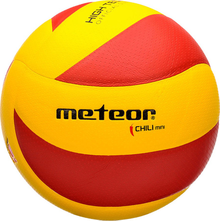Piłka siatkowa Meteor Chili Pu Mini żółto-czerwona 10065