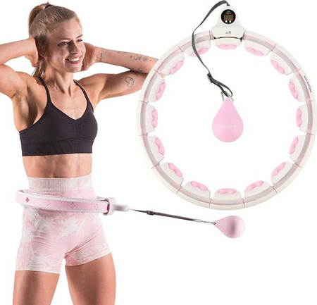 Zestaw hula hop z piłką grawitacyjną i licznikiem HMS hhw06 pas wyszczuplający br163