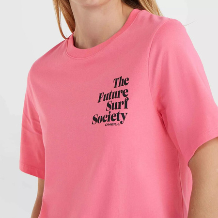 Damska koszulka z krótkim rękawem O'neill FUTURE SURF SOCIETY REGULAR T-SHIRT perfectly pink rozmiar S