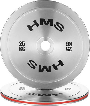 Talerz olimpijski bumper obciążeniestalowy kalibrowany 25 kg HMS TOS250