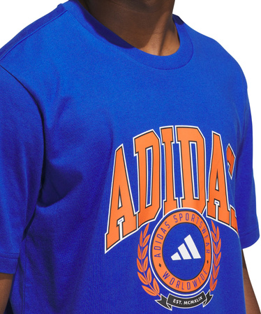 Koszulka męska adidas Varsity Crest niebieska JN2515