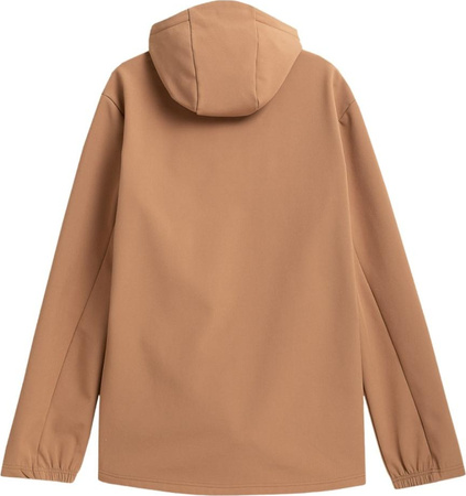 Kurtka przejściowa softshell z kapturem męska Outhorn membrana 5000 jasny brąz HOZ21 SFM600 82S