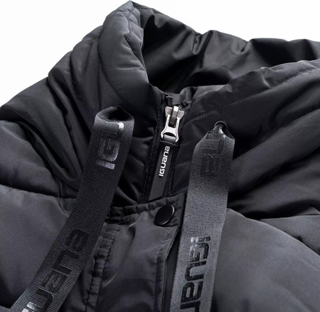 Damski płaszcz pikowany zimowy z kapturem Iguana Manka W rozmiar XL