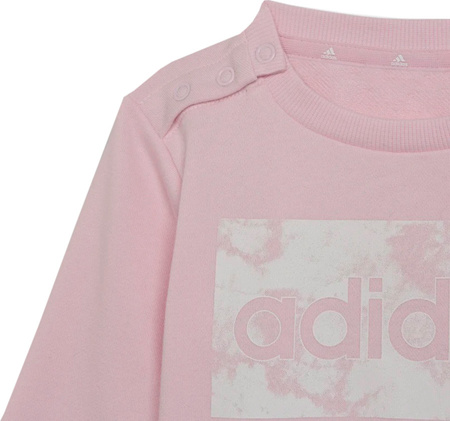 Dres dla dzieci adidas I Lin ft Jogger różowo-szary H65821