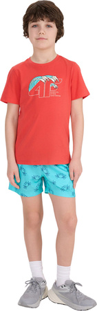 Koszulka dla chłopca 4F M1917 koralowa 4FJWSS25TTSHM1917 63S