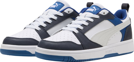 Buty dla dzieci Puma Rebound V6 Lo Mid biało-niebieskie 393833 28