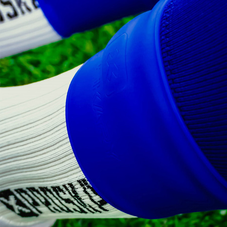 Opaski silikonowe do ochraniaczy piłkarskich Proskary niebieskie