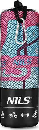 Ręcznik z mikrofibry Nils Camp NCR14 160X80 cm flamingi