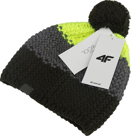 Czapka dla chłopca 4F limonka neon HJZ22 JCAM006 72N