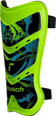 Ochraniacze piłkarskie na golenie piszczele nagolenniki Reusch Shinguard Attrakt Lite zielono-czarne 5377045 5551