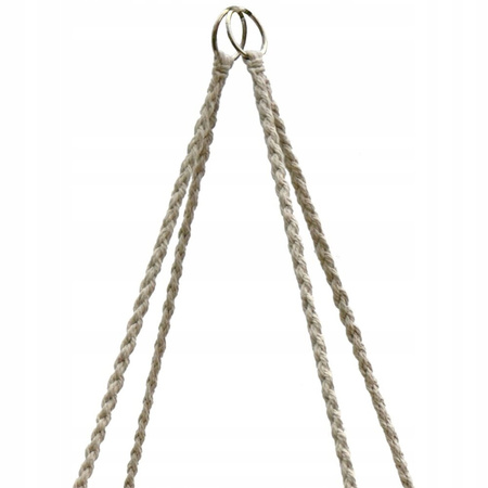 Huśtawka hamak ażurowy fotel wiszący 80x60cm z poduszką ecru