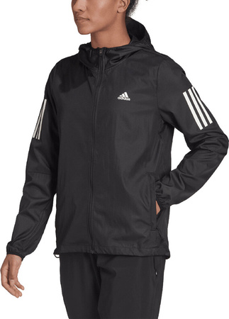 Kurtka damska adidas Own the Run Hooded Running Windbreaker czarna H59271