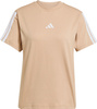 Koszulka damska adidas Essentials 3-Stripes Cotton beżowa JV7359