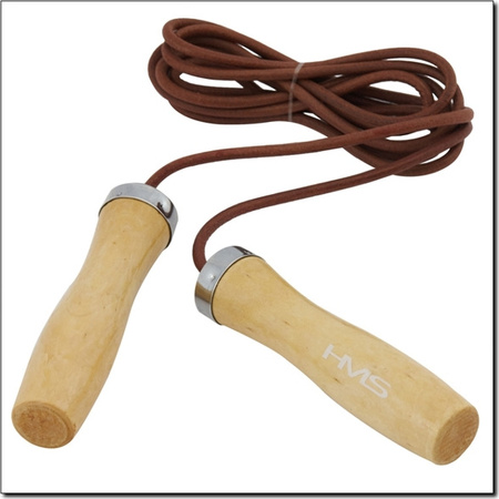 Skakanka skórzana drewniana rączka HMS SK07