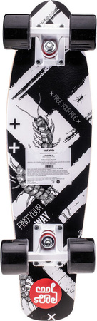Deskorolka Coolslide Sashimi Y czarno-biała