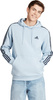 Bluza męska adidas Essentials Fleece 3-Stripes Hoodie błękitna IS0004