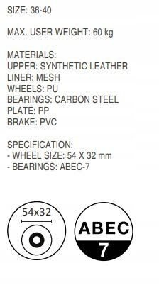 Wrotki damskie Coolslide Lady Vienna białe rozmiar 40