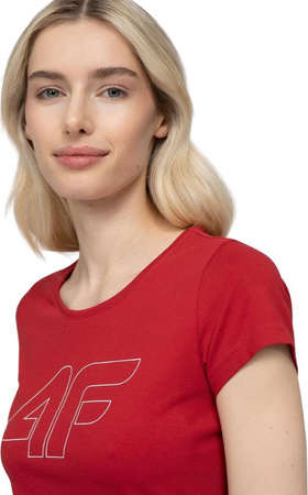 Koszulka damska 4F czerwona H4L22 TSD353 62S