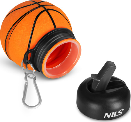 Kubek bidon silikonowy składany Nils NC4104 koszykówka 550 ml