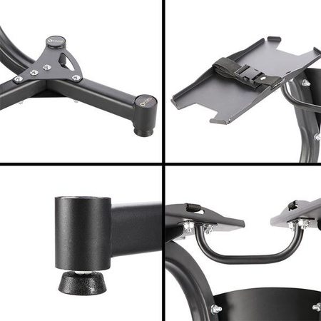 Zestaw stojak hantle powlekane gumowane regulowane HMS