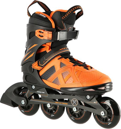 Łyżworolki Nils Extreme NA14112 czarno-pomarańczowy rozmiar 45