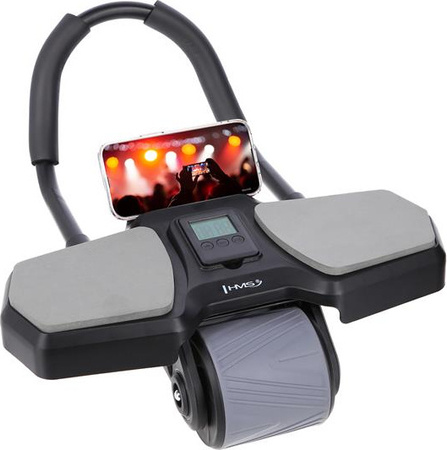 Automatyczne koło do ćwiczeń mięśni brzucha z podparciem kółko ABS KA10 czarne