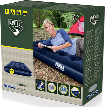 Materac welurowy jednoosobowy kempingowy Bestway Pavillo 188 x 99 x 28 cm