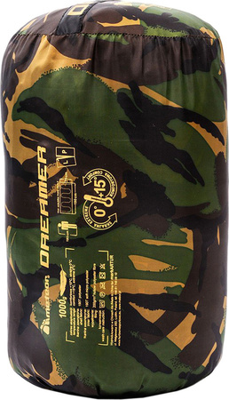 Śpiwór turystyczny kołdra 190x75 cm Meteor Dreamer moro 81124 L-zip