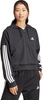 Bluza damska adidas Essentials 3-Stripes French Terry Quarter-Zip Hoodie czarna JN1956