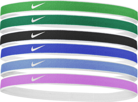 Opaska Swoosh Sport Headbands 6 Pk Tipped fiery red/white/french blue rozmiar L