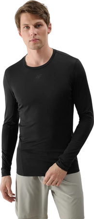 Koszulka męska Longsleeve 4F M372 czarna 4FWSS25TFLOM372 20S