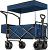 Wózek turystyczny plażowy transportowy kempingowy składany z daszkiem Nils Camp NC2605 120 L