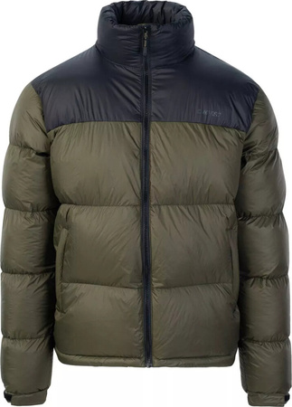 Męska kurtka zimowa pikowana Hi-tec Fowel czarno-zielona rozmiar XL