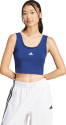Koszulka damska adidas Essentials Small Logo Cotton Lifestyle Tank niebieska JC5939
