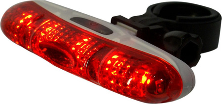 Lampka oświetlenie rowerowe na tył Dunlop 5 LED czerwone
